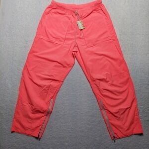 Free People Movement Track Pants Womens XS Neon Coral New Zip Ankle OB1674282